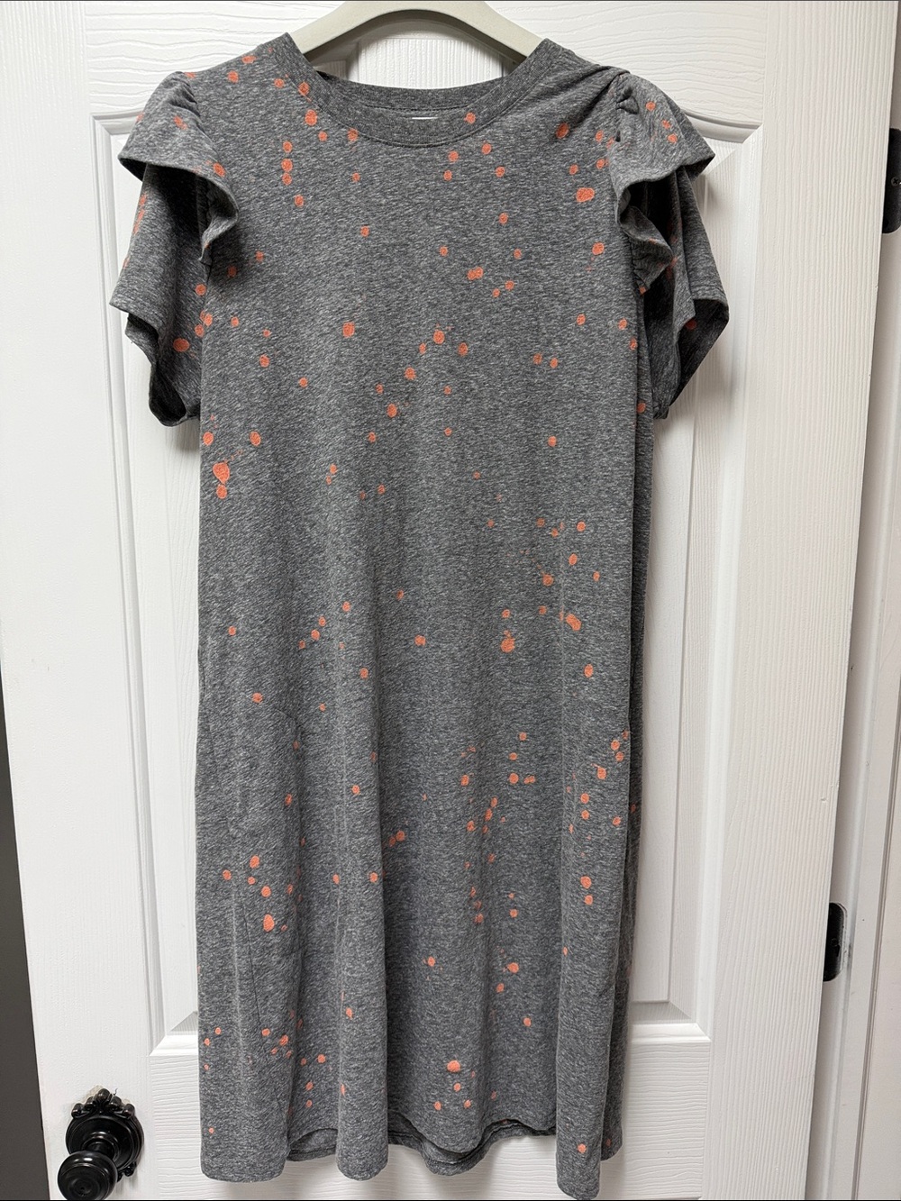 Clare V Gray Dress with Coral Speckle